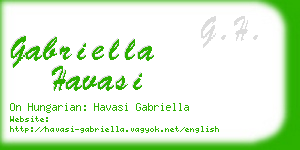 gabriella havasi business card